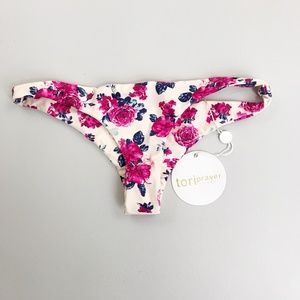 TORI PRAVER Shanti Bikini Bottoms XS NWT $100 Casablanca Rose Seashell